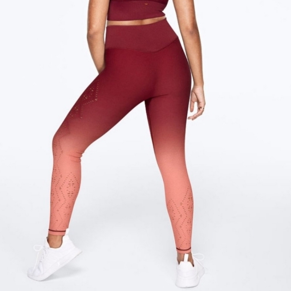 Victoria's Secret PINK Sport Seamless Leggings Rosebud Ombre Small